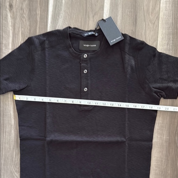 Wings+Horns 1x1 Slub Henley s/s - Picture 11 of 13
